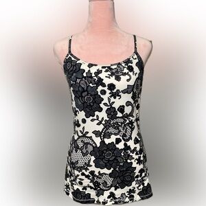 Black & Cream Floral Camisole